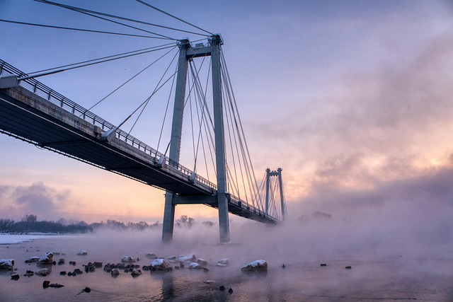 Futuristic cityscape with data streams